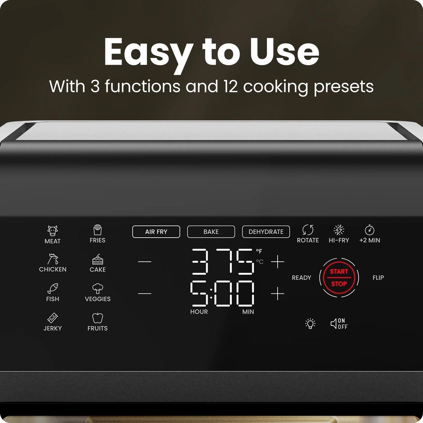 Chefman 6-in-1 Multifunctional Air Fryer Oven with 12 Qt Capacity and Digital Touchscreen - Black