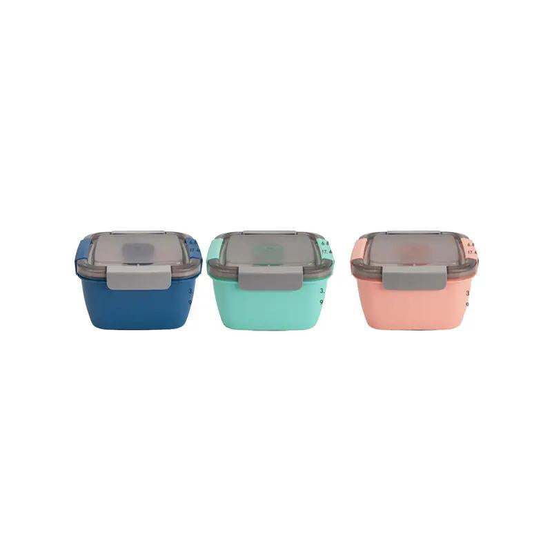 Household Essentials Portable 2 Layer Compartment Lunch Box with Fork, All-In-One Lunch Containers with 3 Compartments & Sauce Container, Lunch Storage Container, Kitchen Accessories, Kitchen Gadgets, Summer for Gift