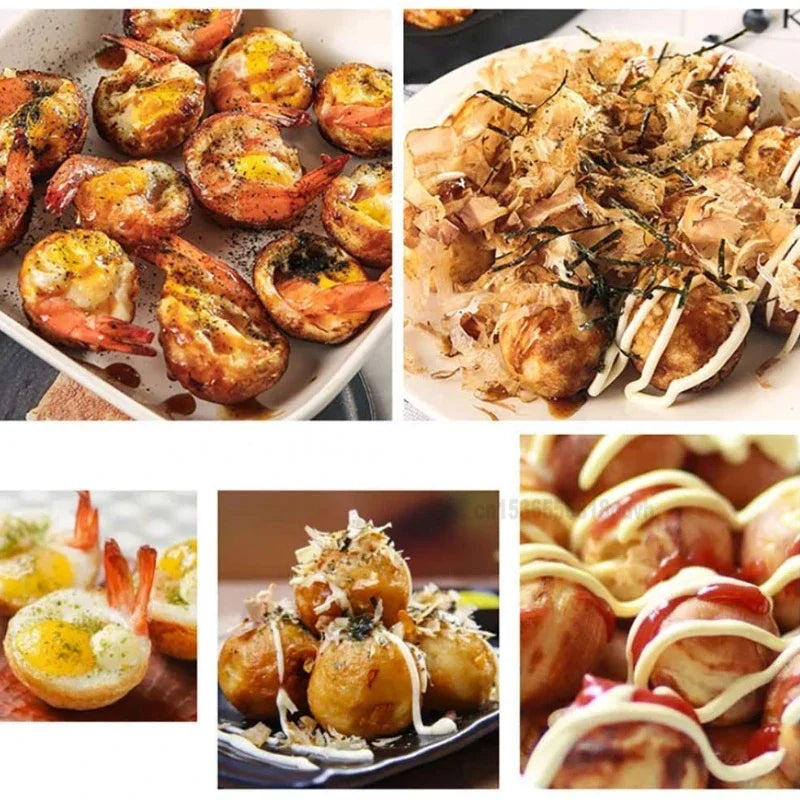 Cast Iron Takoyaki Cake Takoyaki Maker Octopus Small Balls Cast Iron Pan Home Baking Cooking Tools Kitchen Cookware Grill Pan