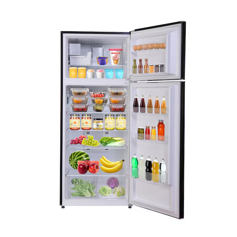 18-Cu Ft Counter-Depth Top-Freezer Refrigerator with Ice Maker (Black)