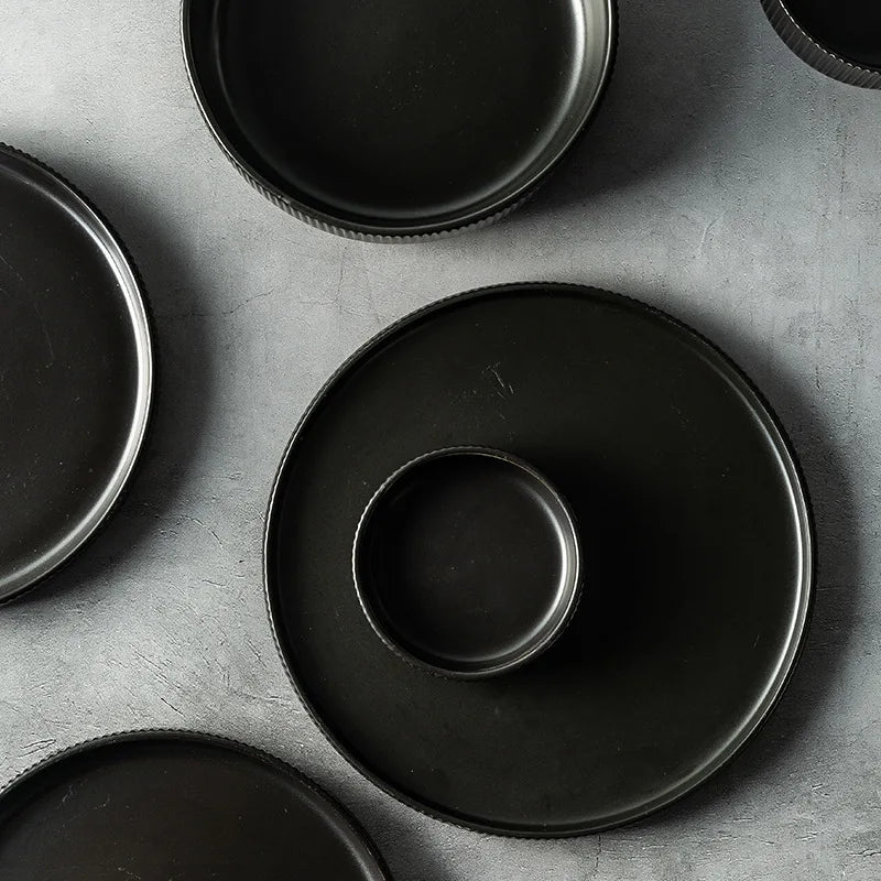Nordic Ins Styel Ceramic Dinnerwar Matte Glazed Salad Dishes Soup Bowl Dinner Plates Serving Tray For Home Restaurant