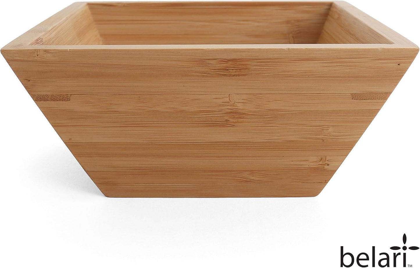 Eco-Friendly Bamboo Dinnerware Set - Reusable 6.25" Square Bowls (Pack of 8)