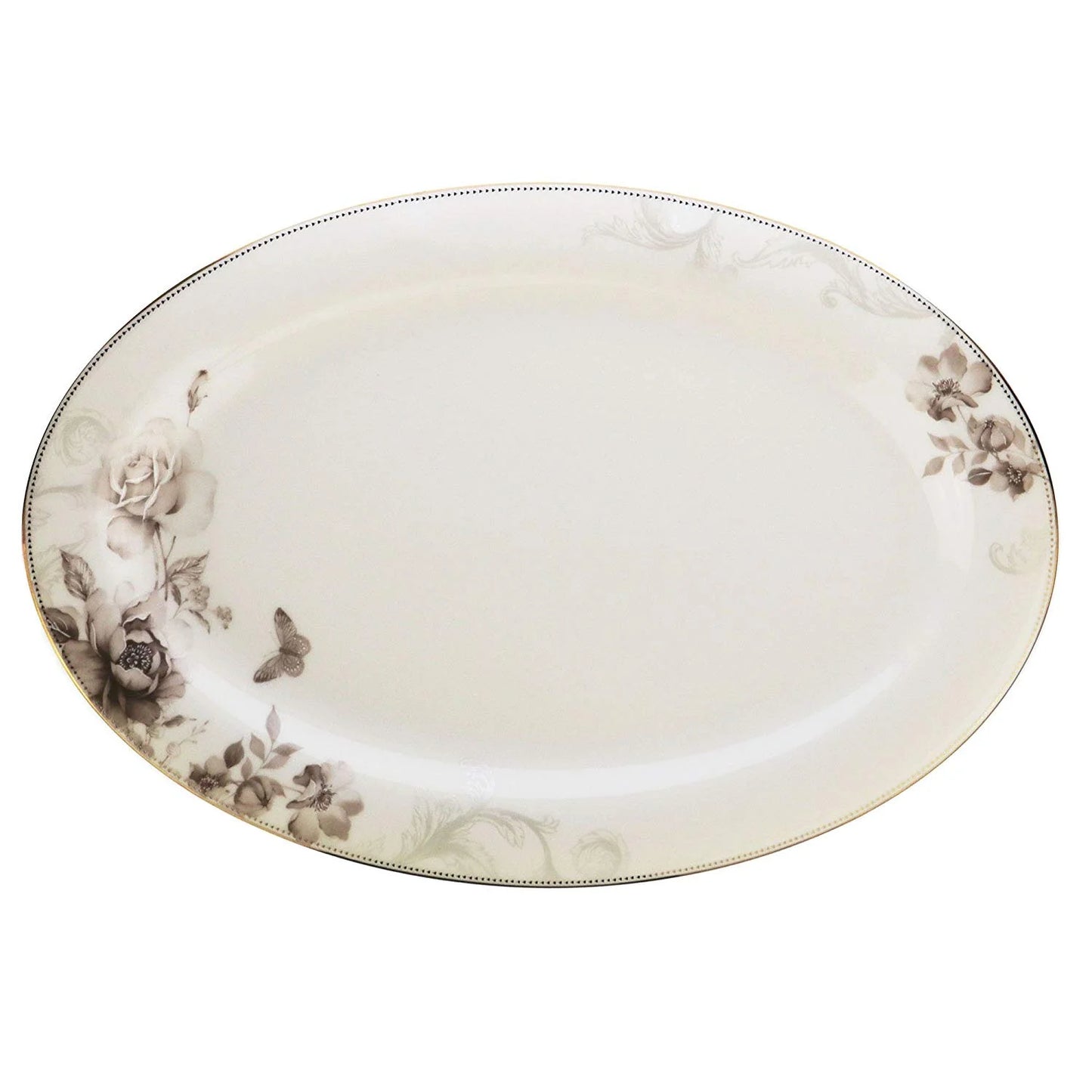 Lorenzo Import Cora-57 57 Piece Dinnerware Set & Bone China Service for 8 People - Cora