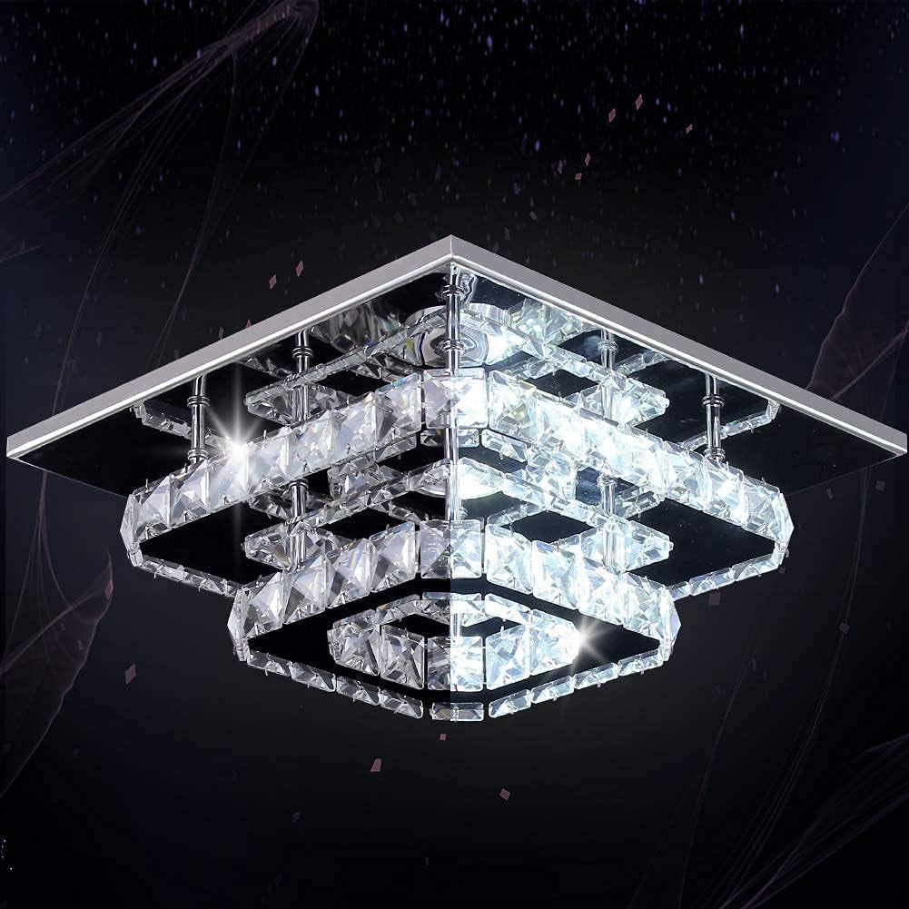 Finktonglan Modern Crystal LED Ceiling Light for Elegant Home Illumination
