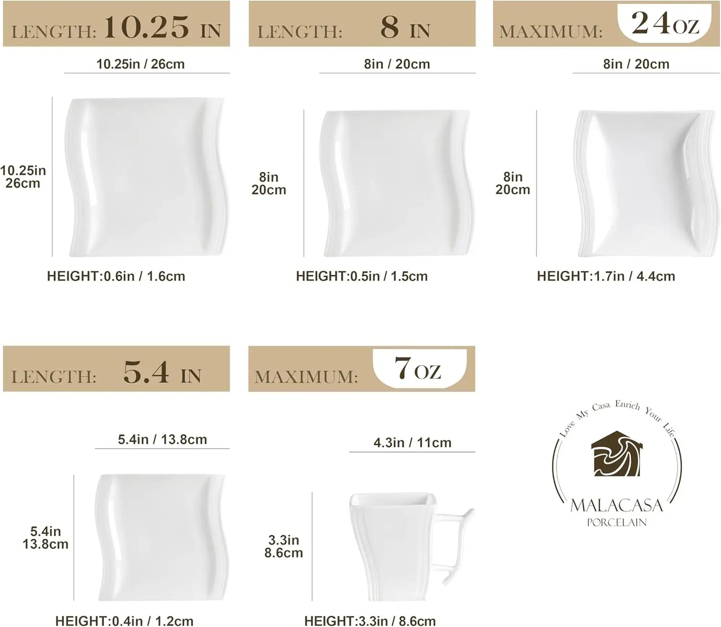 Ivory White Dinnerware Sets 60 Piece Kitchen Plates and Bowls Sets for 12 Porcelain Dish Set with Dinner Plates Set Cups