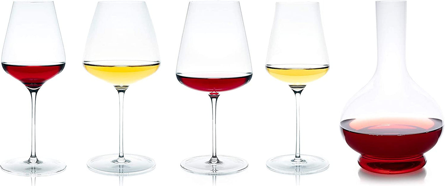 Grassl Mineralité Handcrafted Crystal Wine Glass Set for White Wine and Champagne, Set of 6