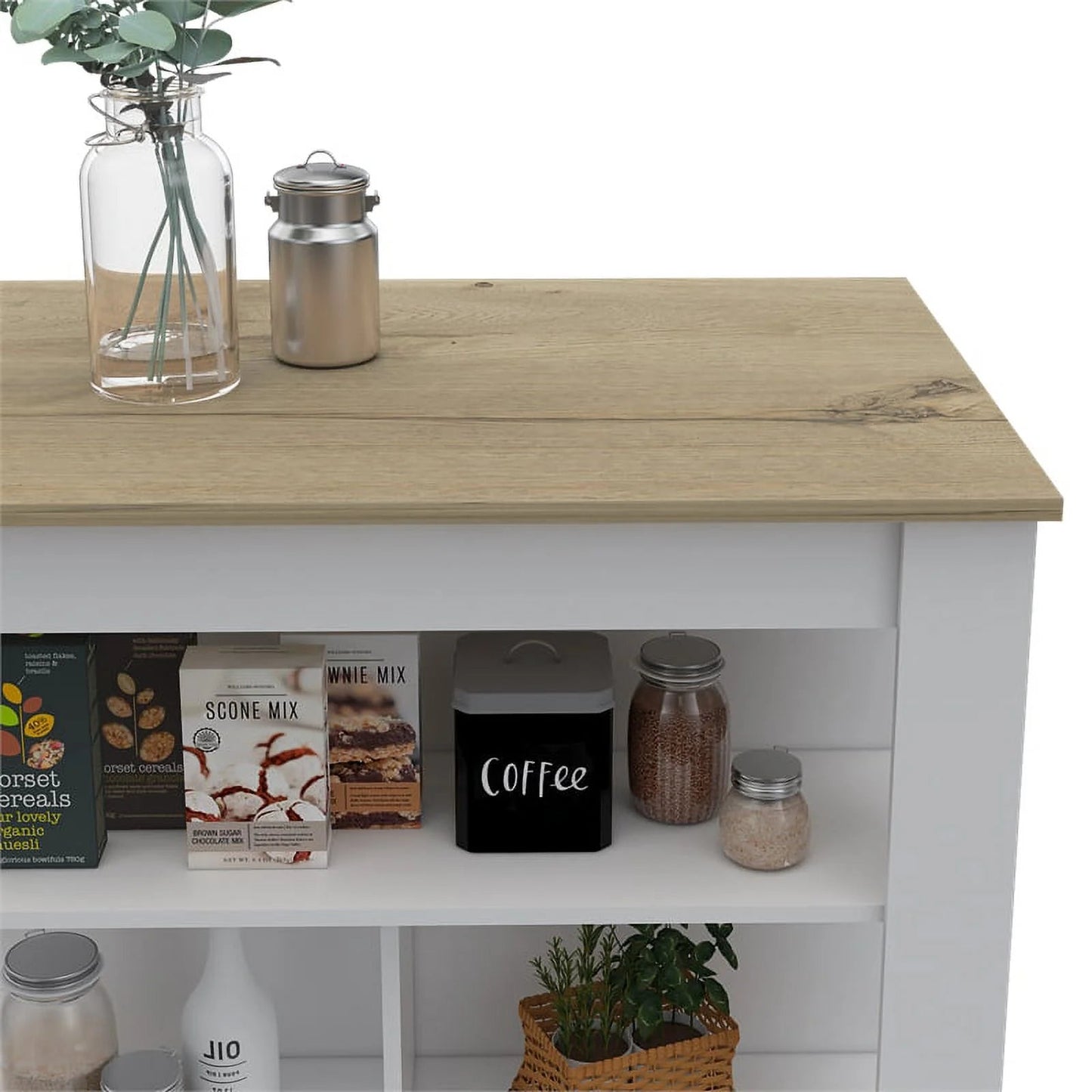 TUHOME Cala Multi-Color Engineered Wood Kitchen Island