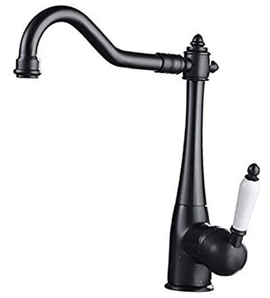 Kitchen Faucet Traditional Period Single Ceramic Lever Kitchen Sink Black