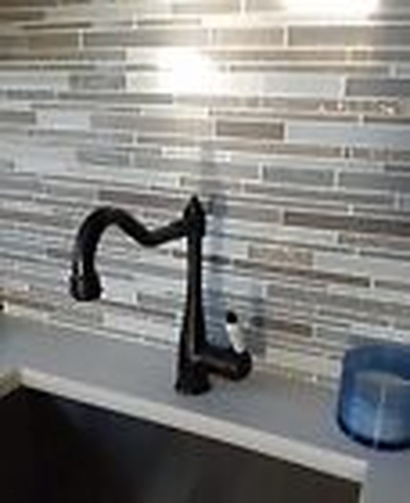 Kitchen Faucet Traditional Period Single Ceramic Lever Kitchen Sink Black