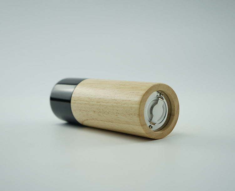 Cross Border Special Black Pepper Grinding Seasoning Bottle 6 Inch Rubber Wood Manual Pepper Grinder