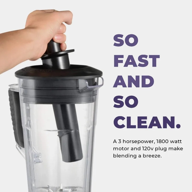Commercial Blender - 64oz Countertop Blender 1800 Watts - High Performance, High Powered Professional Blender