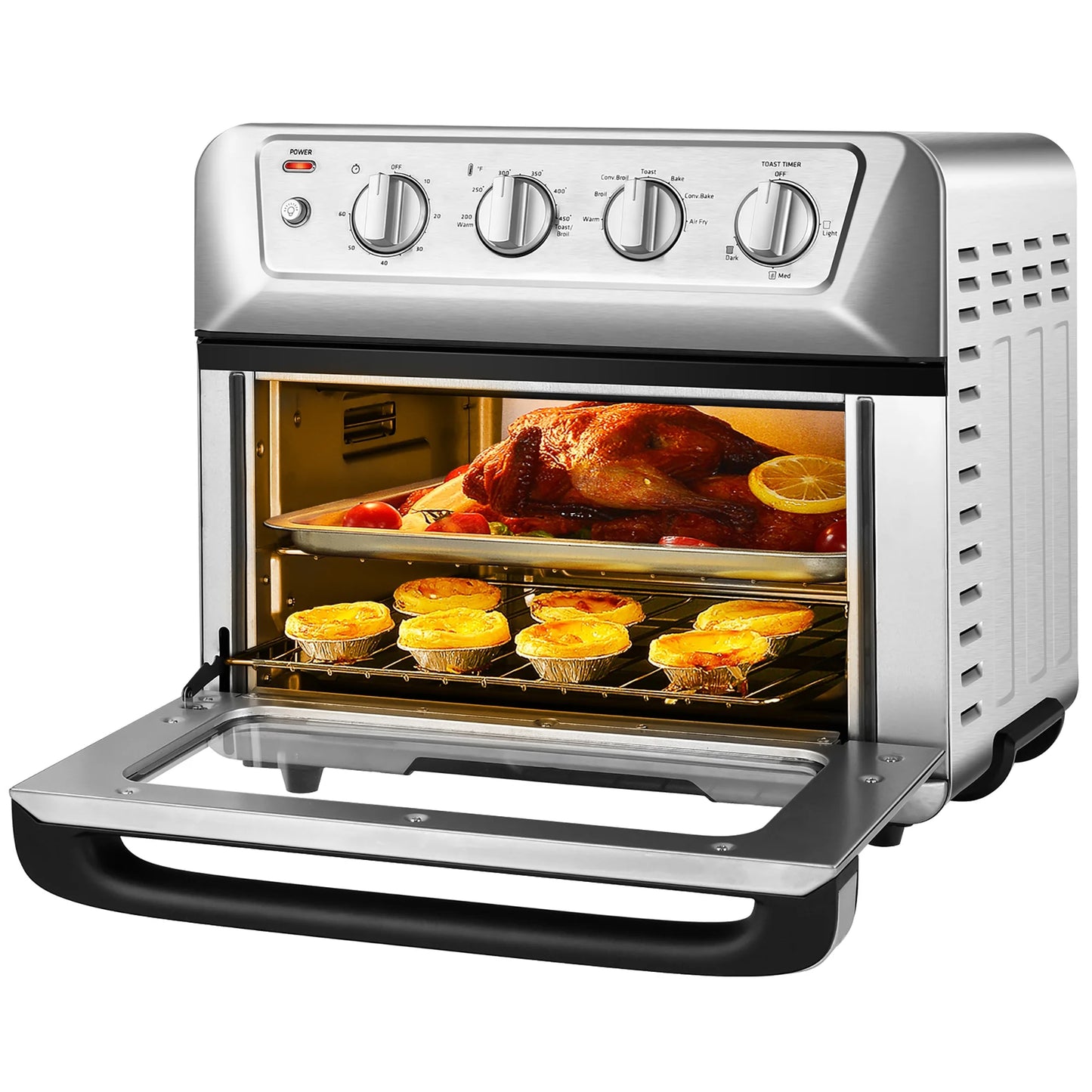 Costway 21.5QT Air Fryer Toaster Oven 1800W Countertop Convection Oven W/ Recipe