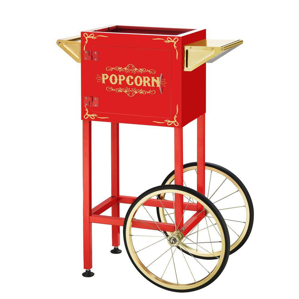 8 Oz. Movie Night Red Popcorn Machine with Cart