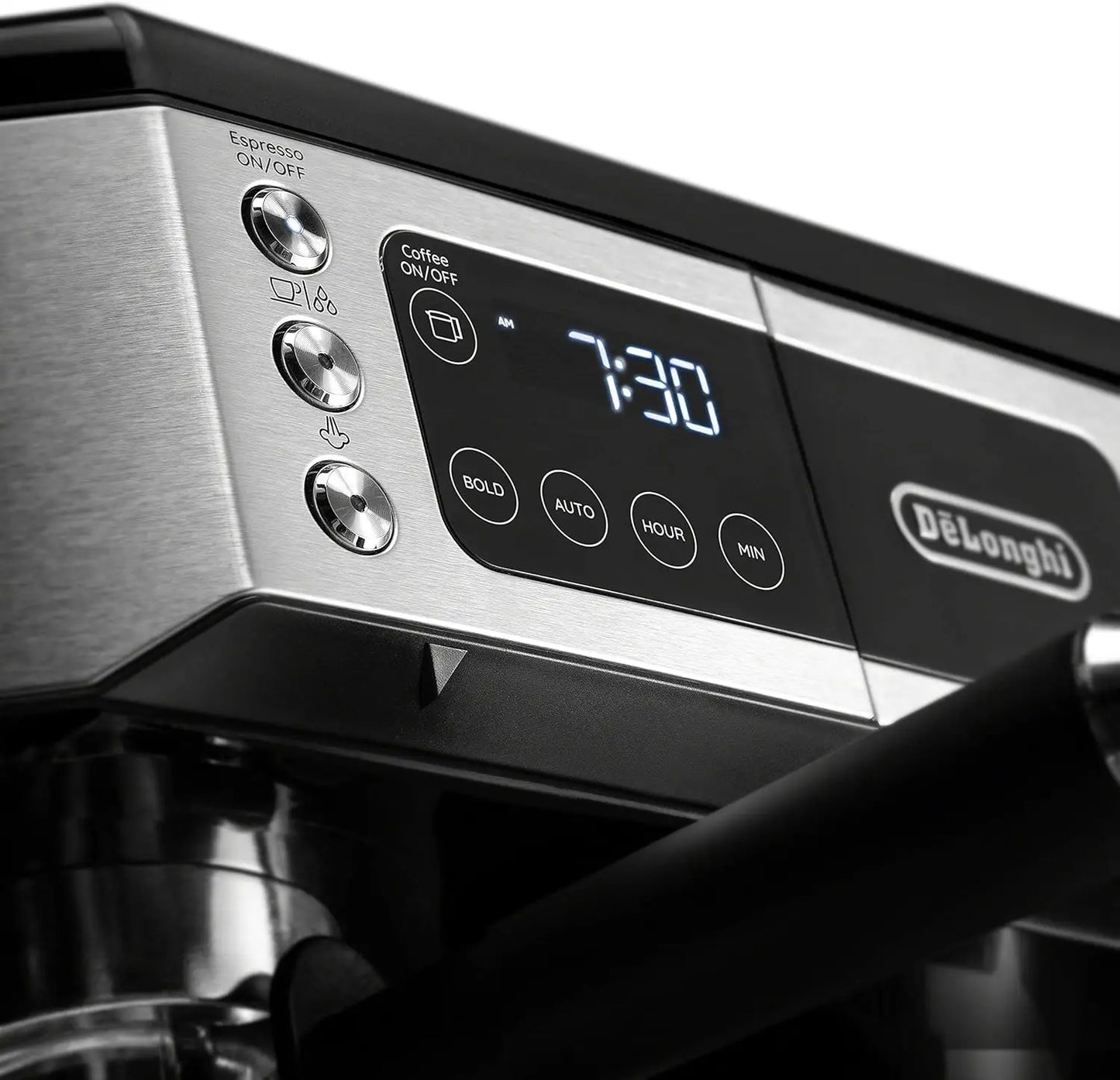All-in-One Combination Coffee Maker & Espresso Machine + Advanced Adjustable Milk Frother for Cappuccino & Latte