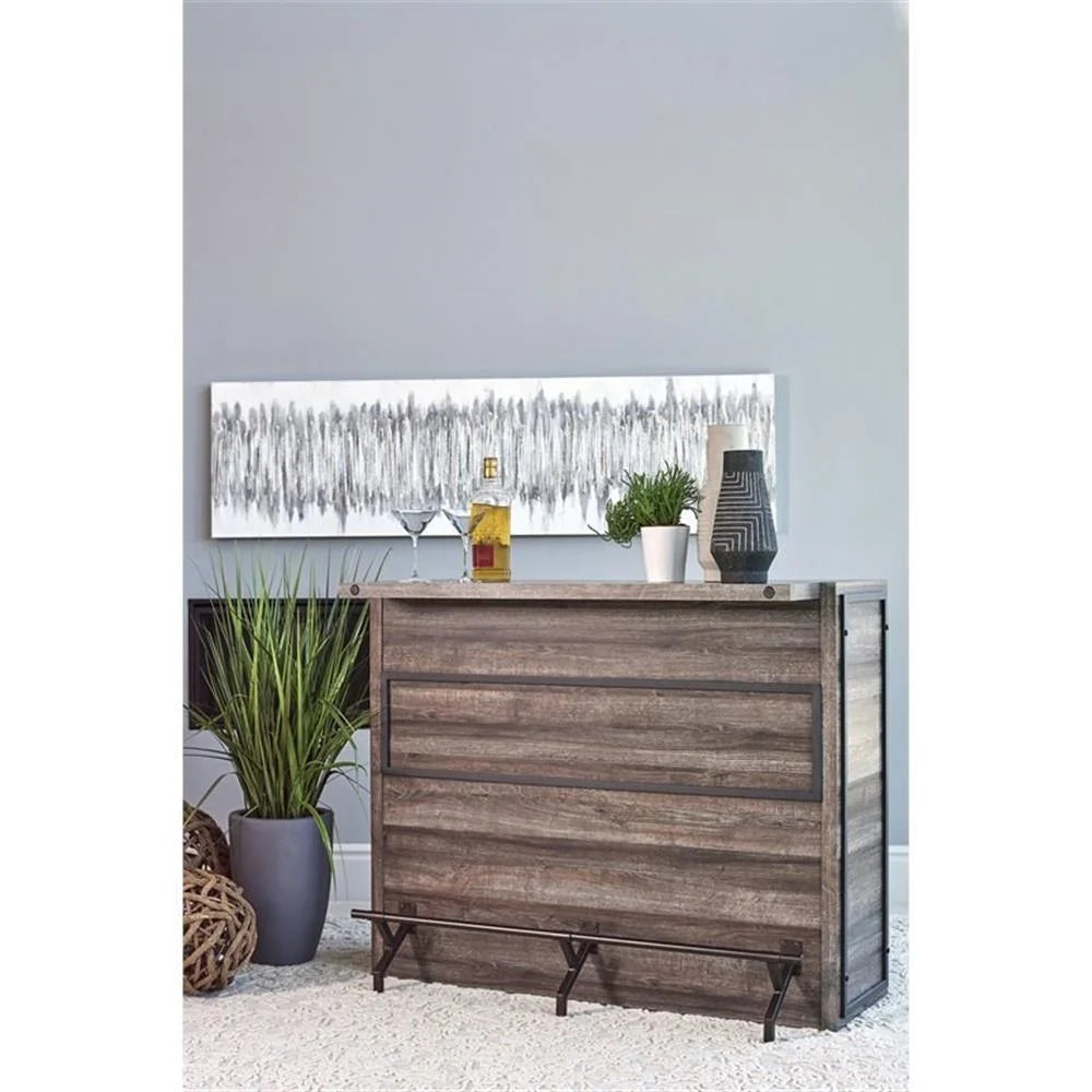 Bowery Hill Contemporary 5 Shelf Bar, Oak
