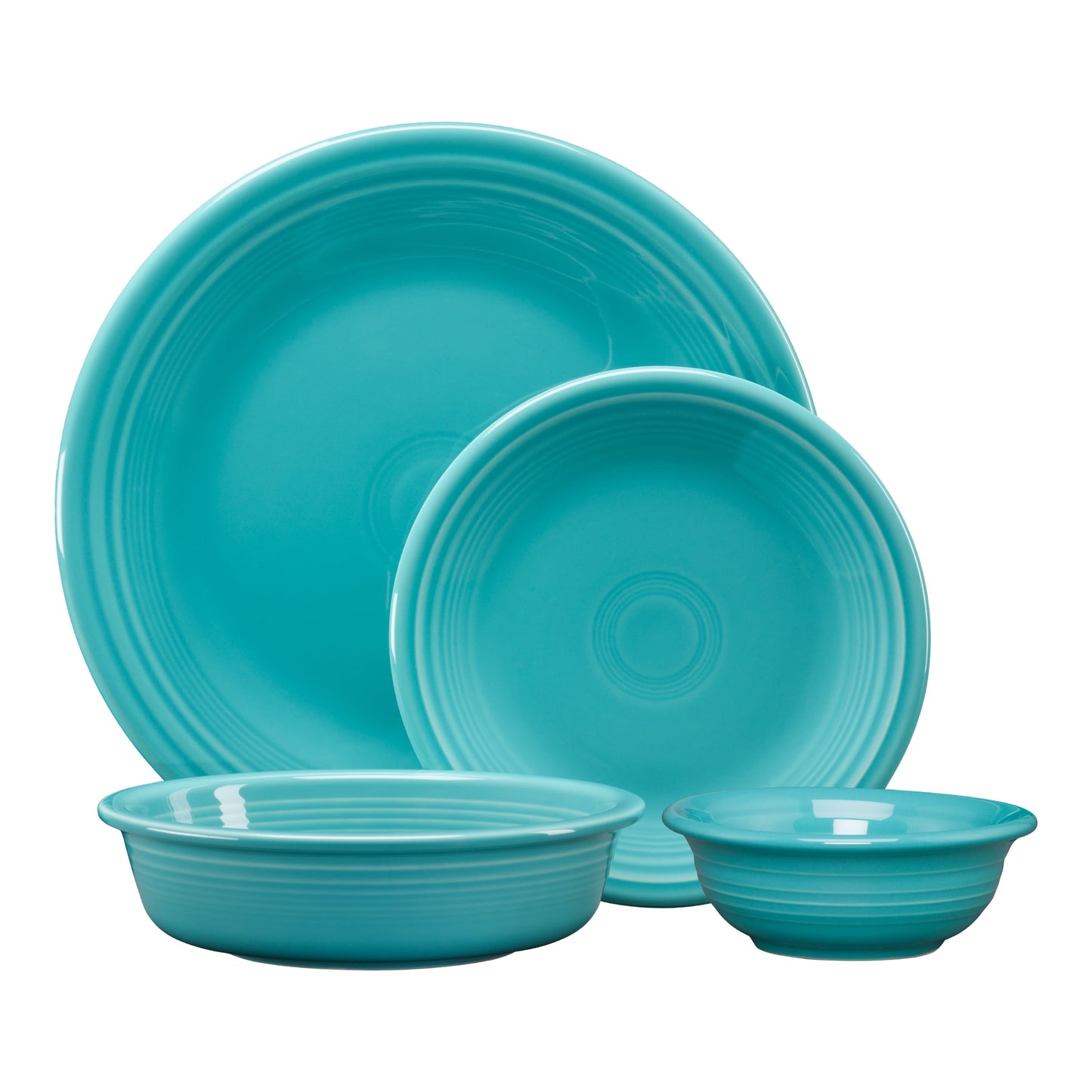 Fiesta Classic 16Pc Ceramic Dinnerware Set Turquoise
