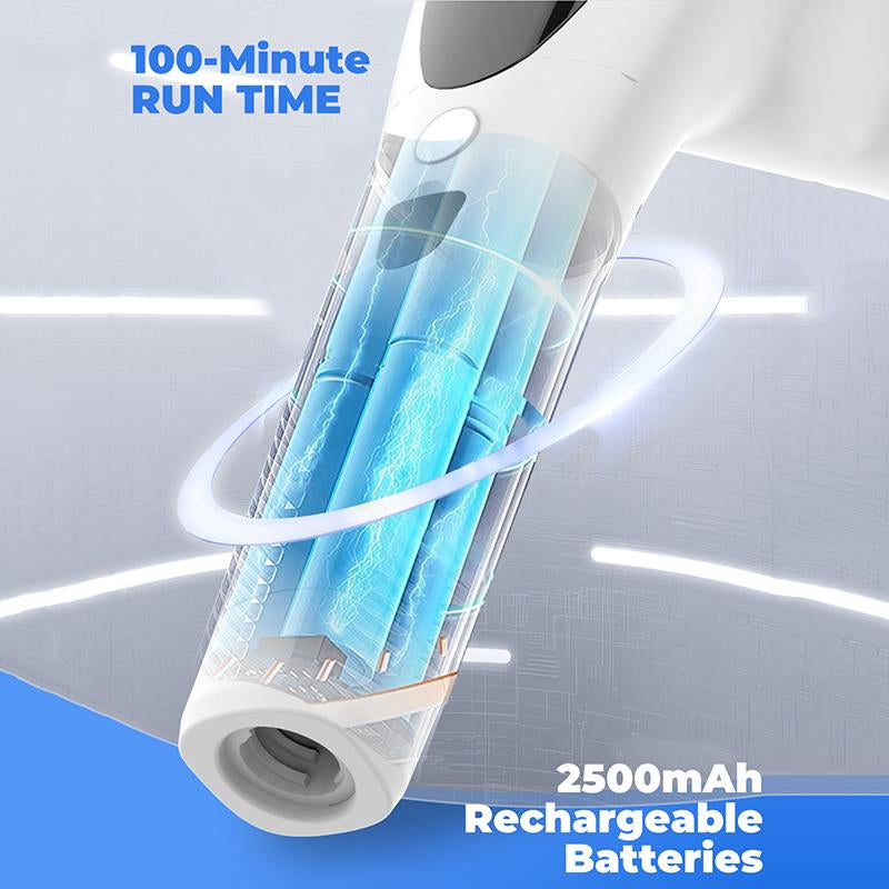 Electric Spin Scrubber - 2024 Advanced IPX7 Waterproof Bathroom Cleaning Brush with Extended Handle, Three Speed Settings, and Interchangeable Heads for Tub, Shower, and Tile Floor Maintenance