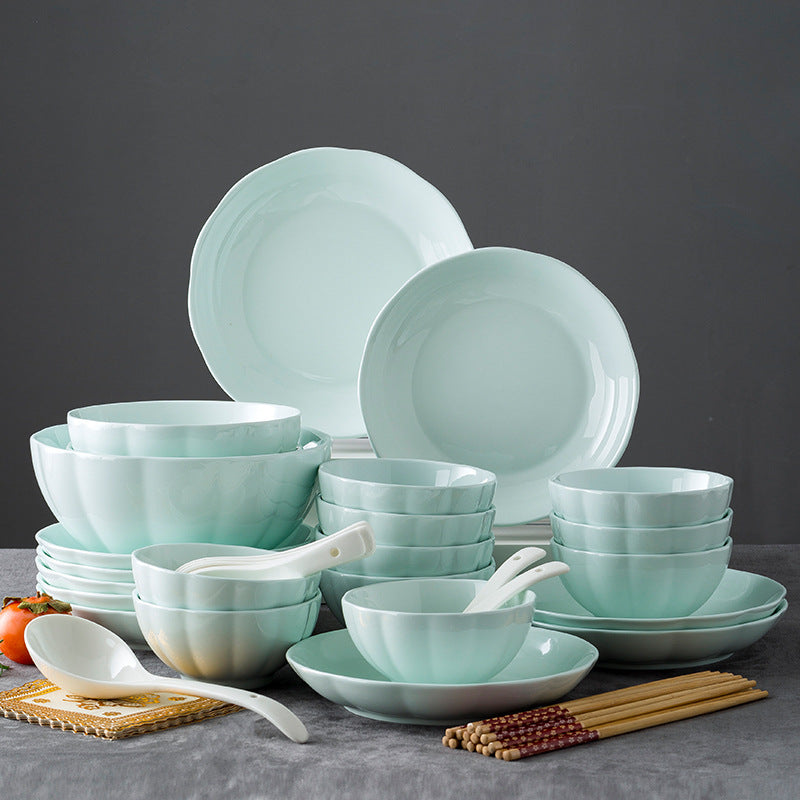 Color: Celadon, style: D - Net Celebrity Japan And South Korea Creative Small Pumpkin Bowl Tableware