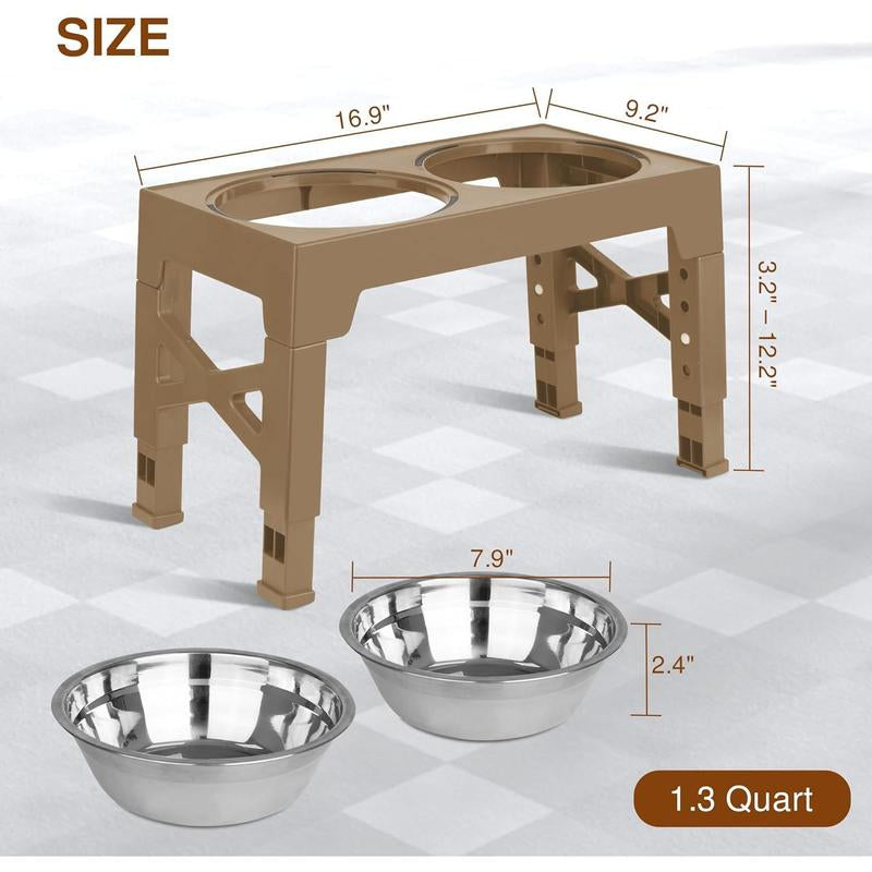 Niubya Adjustable Dog Bowls: Elevate Mealtime for Pets of All Sizes