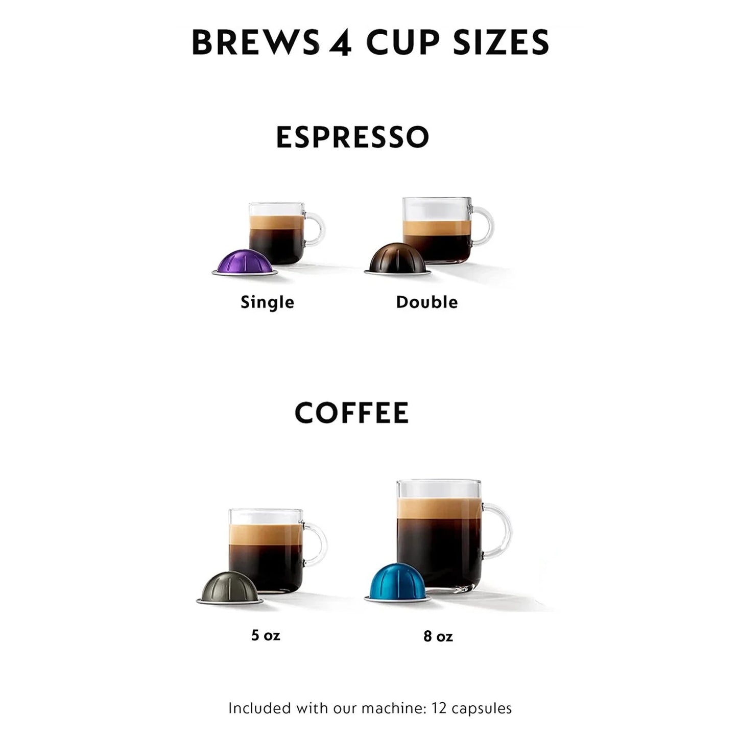 Nespresso New Vertuo plus Coffee and Espresso Machine by De'Longhi, Gray, Single-Serve Brewers