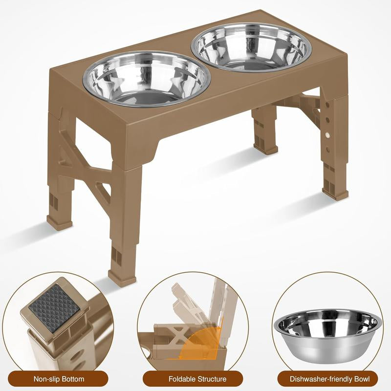 Niubya Adjustable Dog Bowls: Elevate Mealtime for Pets of All Sizes