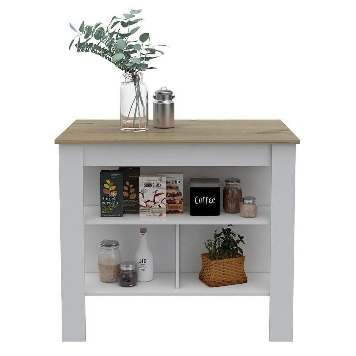 TUHOME Cala Multi-Color Engineered Wood Kitchen Island