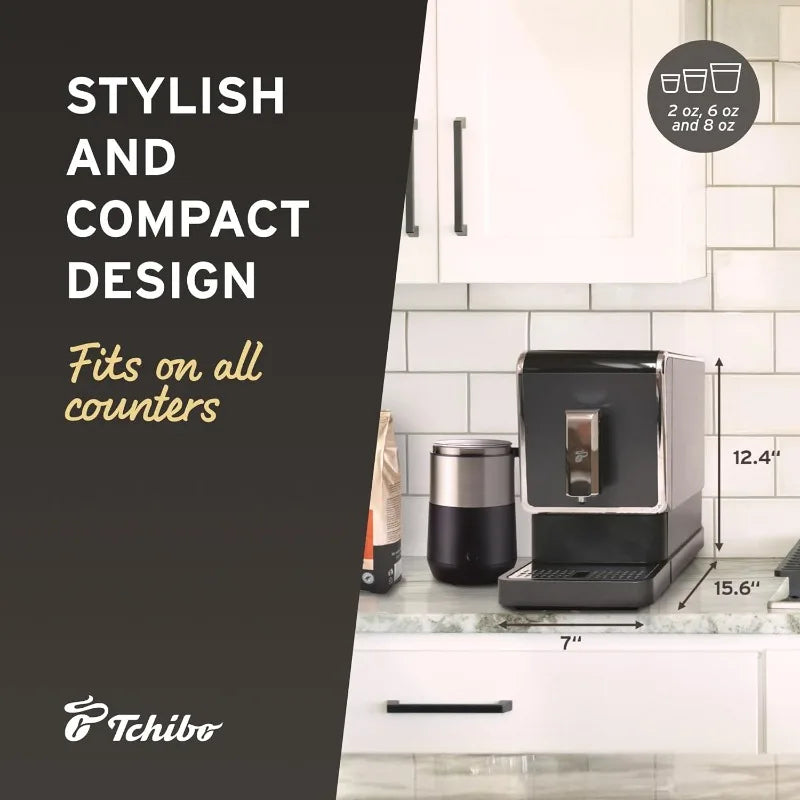 Single Serve Coffee Maker - Automatic Espresso and Coffee Machine - Built-in Grinder, No Coffee Pods Needed