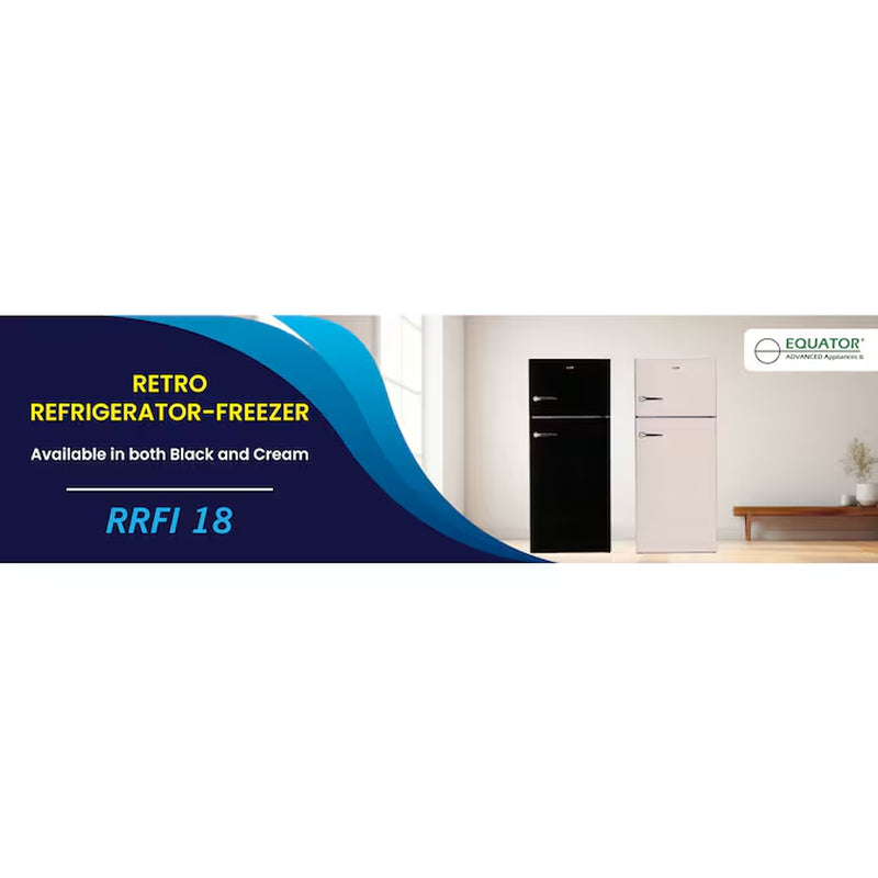 18-Cu Ft Counter-Depth Top-Freezer Refrigerator with Ice Maker (Black)
