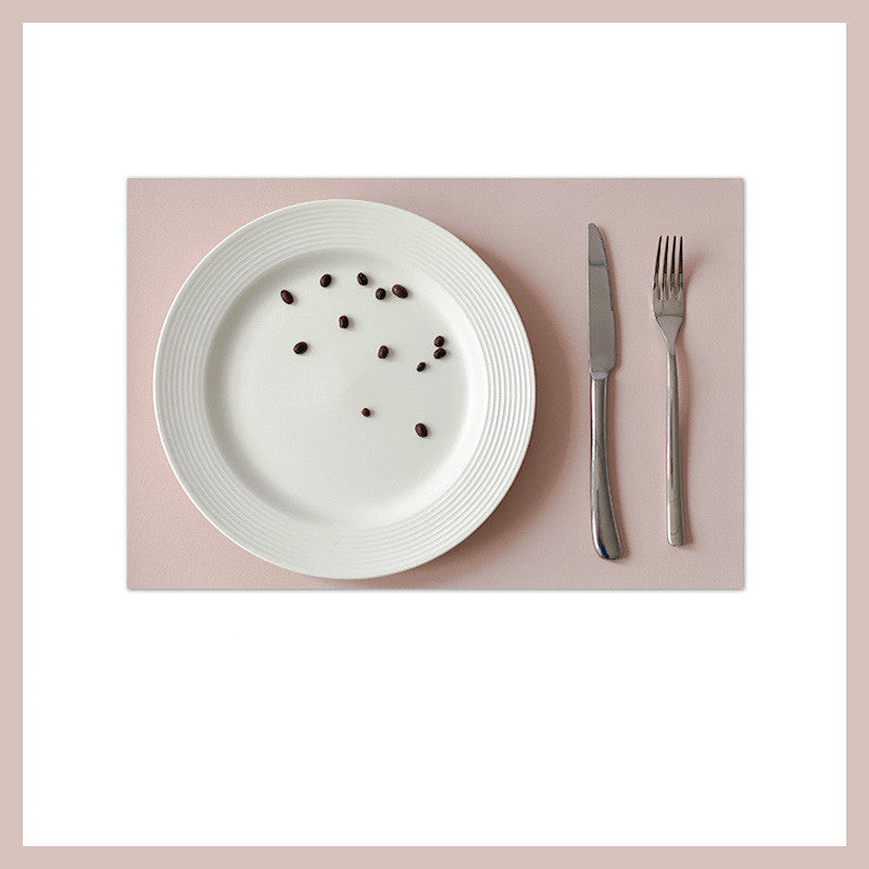 Color: Mousse powder, Dimensions: 30x45cm2pc - Waterproof And Anti-scald Placemat For Nordic And Western Food