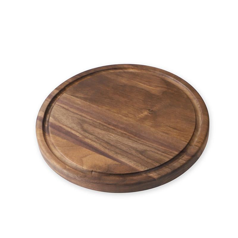 Black Walnut Wood Cutting Board Creative Whole Tray Fruit Chopping Cutting Board Wood Chopping Blocks for Kitchen Knives round Woodcutting Boards