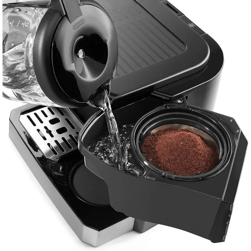 All-in-One Combination Coffee Maker & Espresso Machine + Advanced Adjustable Milk Frother, black & 513214601 Cappuccino