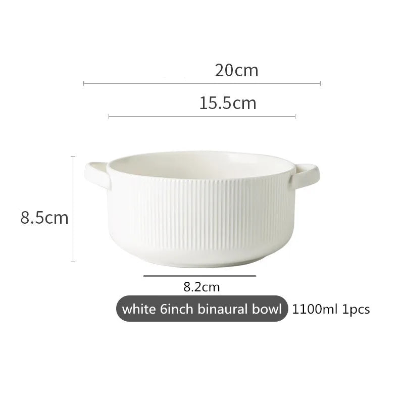 Nordic Ins Styel Ceramic Dinnerwar Matte Glazed Salad Dishes Soup Bowl Dinner Plates Serving Tray For Home Restaurant