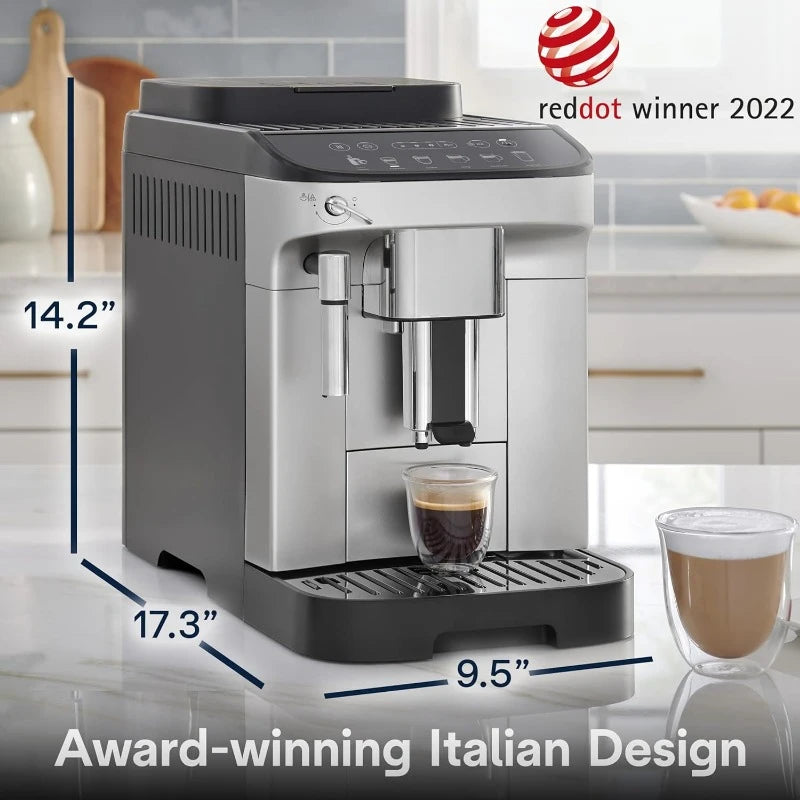 Magnifica Evo Automatic Espresso & Coffee Machine with Manual Cappuccino, Iced Coffee, Built-in Grinder, ECAM29043SB