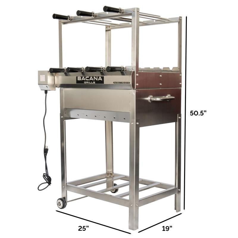 Bacana Grill Original - 7 Skewers Multi Rotisserie Grill Brazilian BBQ