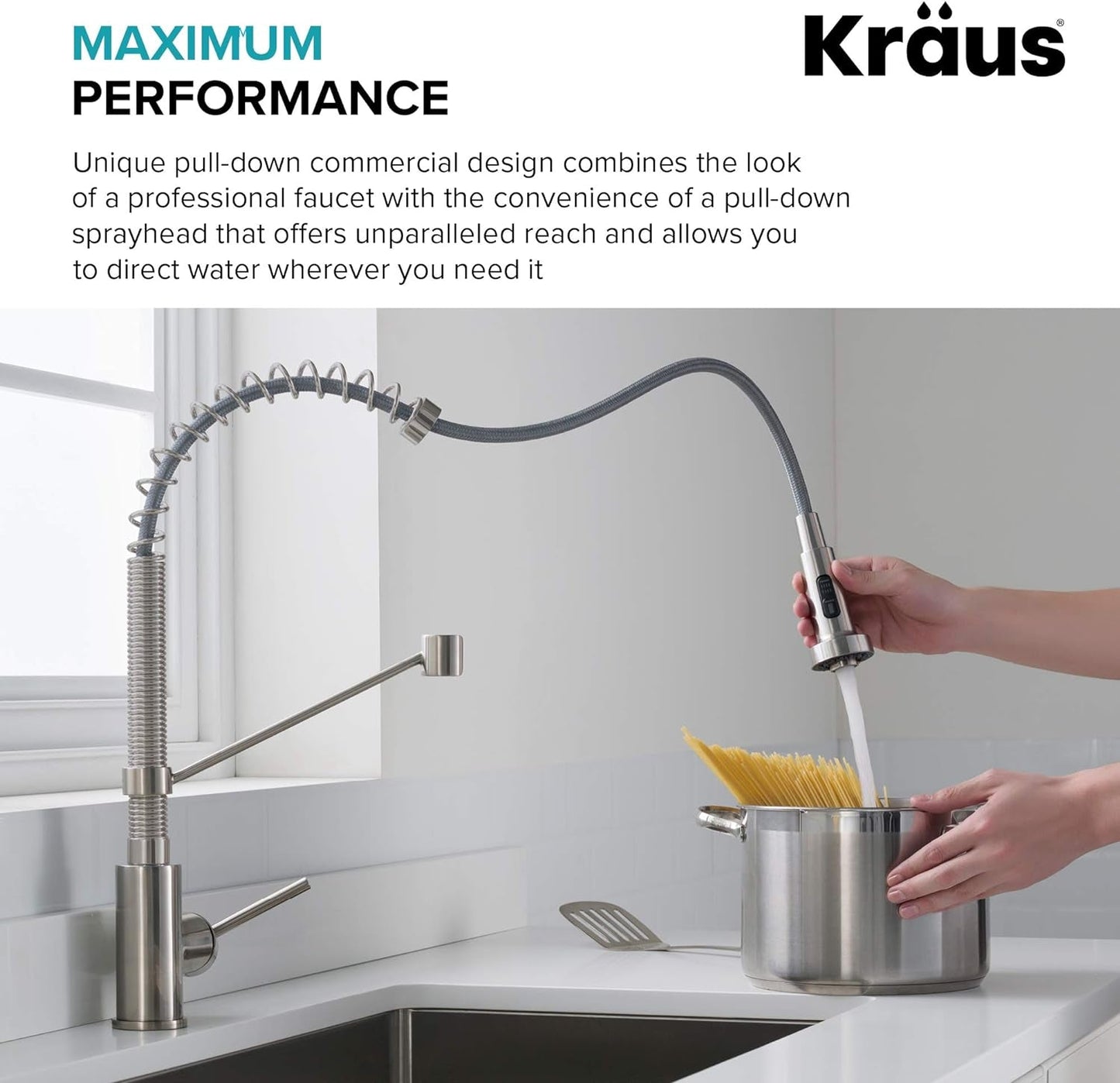 KRAUS Bolden Pull-Down Faucet in Brushed Gold: Elevate Your Kitchen Aesthetics