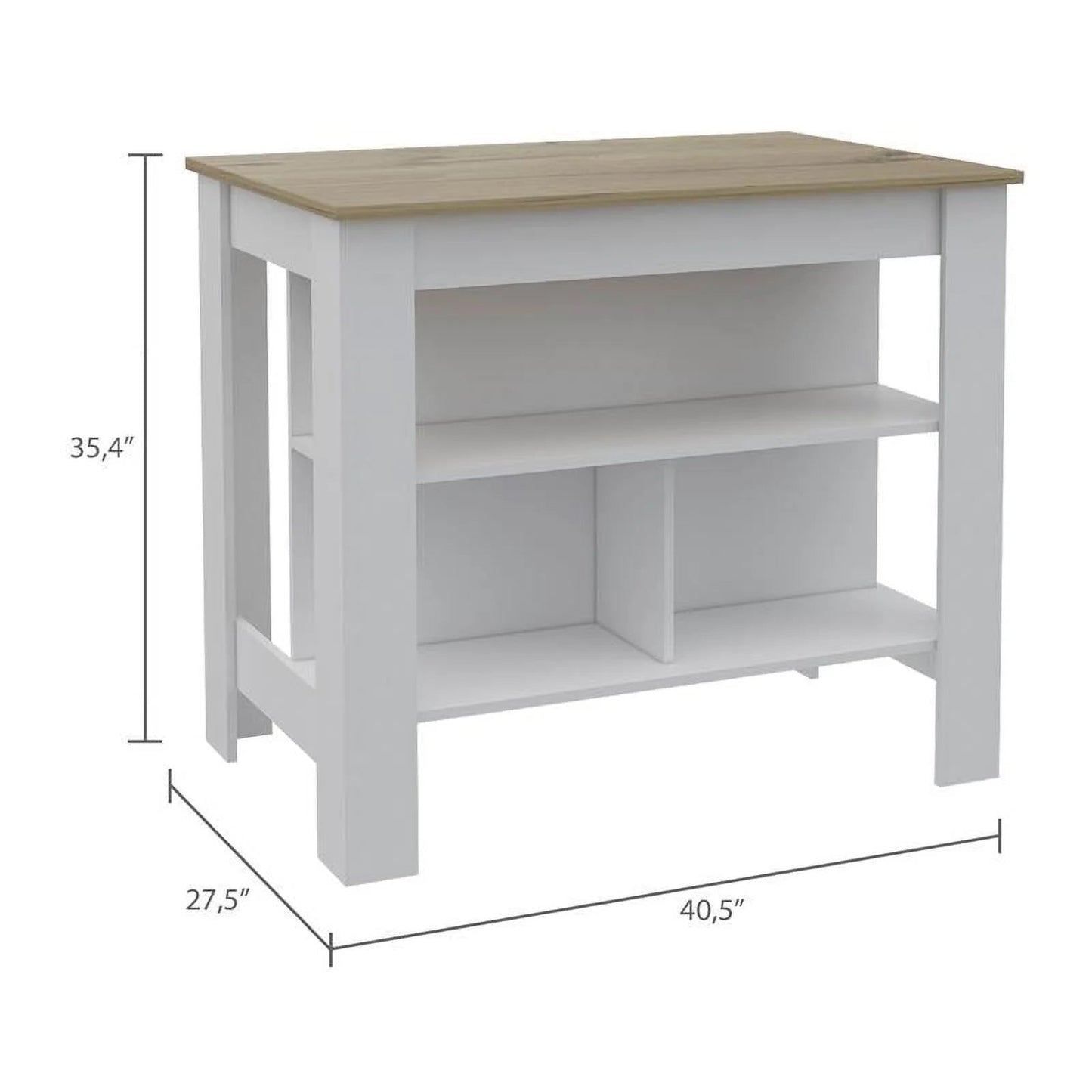 TUHOME Cala Multi-Color Engineered Wood Kitchen Island