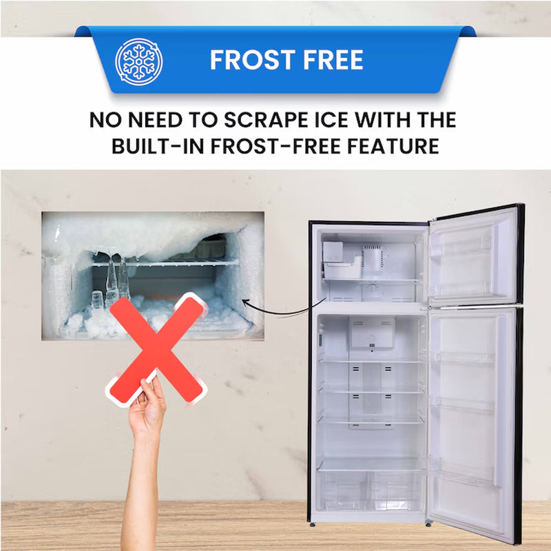 18-Cu Ft Counter-Depth Top-Freezer Refrigerator with Ice Maker (Black)