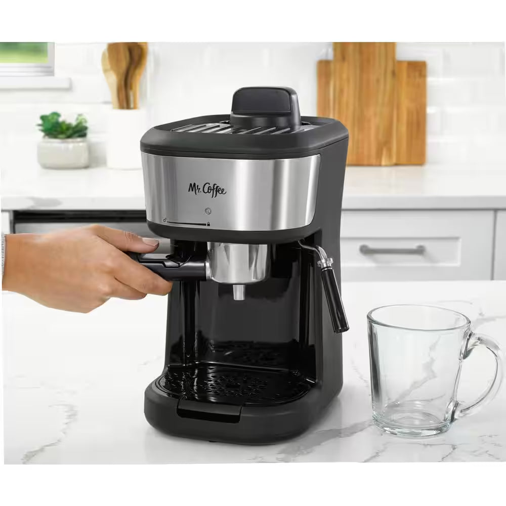 20 Oz. 1- Cup Espresso, Cappuccino Machine with Milk Frothing Pitcher and Steam Wand, Espresso Machine Stainless Steel