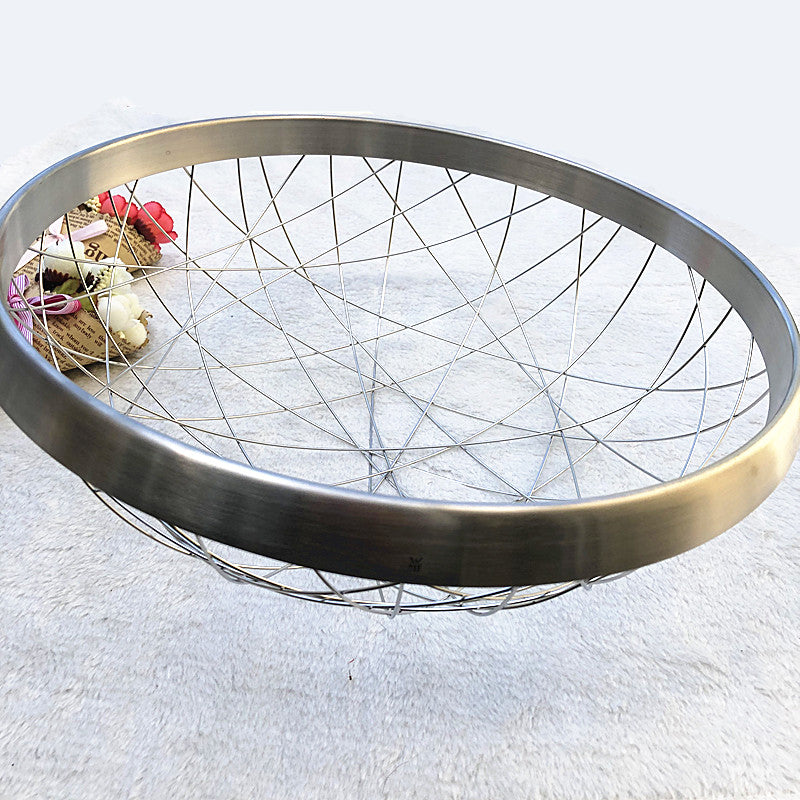 Fruit Basket Stainless Steel Fruit Plate Home Living Room Storage Basket