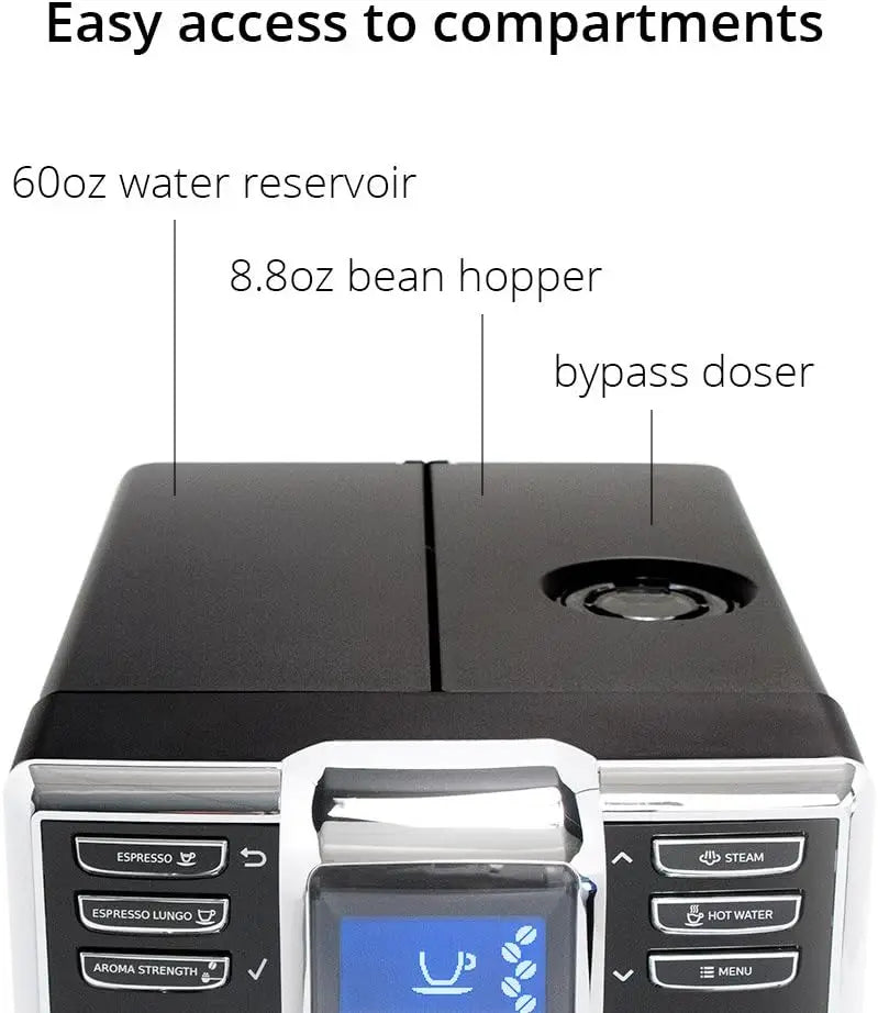 Anima Coffee and Espresso Machine, Includes Steam Wand for Manual Frothing for Lattes and Cappuccinos with Programmable Options