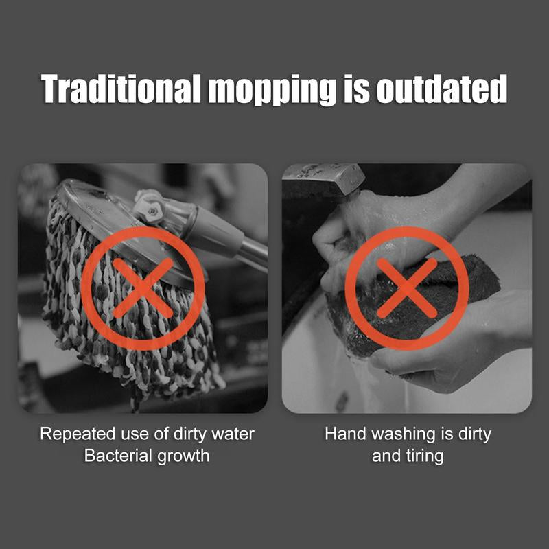 Spinning Mop and Bucket Set with Self-Separating Dirty Water & Clean Water System, Self-Drying 360° Spin Square Mop Head Wardwood Tile Marble Floors,Cleaning Mop after the Party,Adjustable Hand Tool,Family House Mom Home