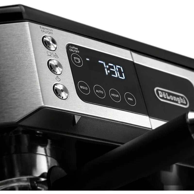 All-in-One Combination Coffee Maker & Espresso Machine + Advanced Adjustable Milk Frother, black & 513214601 Cappuccino