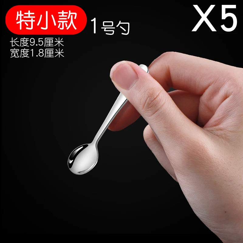 5pcs Mini Spoon Chinese Style Stainless Steel Coffee Tea Spoons Dining Room Tableware Set Creativity Cutlery Kitchen Accessories