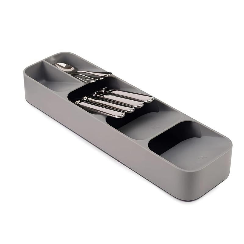 Multi Grid Cutlery Divider Organizer, 1 Count Multifunctional Knife and Fork Compartment Storage Box, Drawer Storage Tray for Kitchen, Summer Kitchen Accessories, Summer for Gift, Kitchen Gadgets