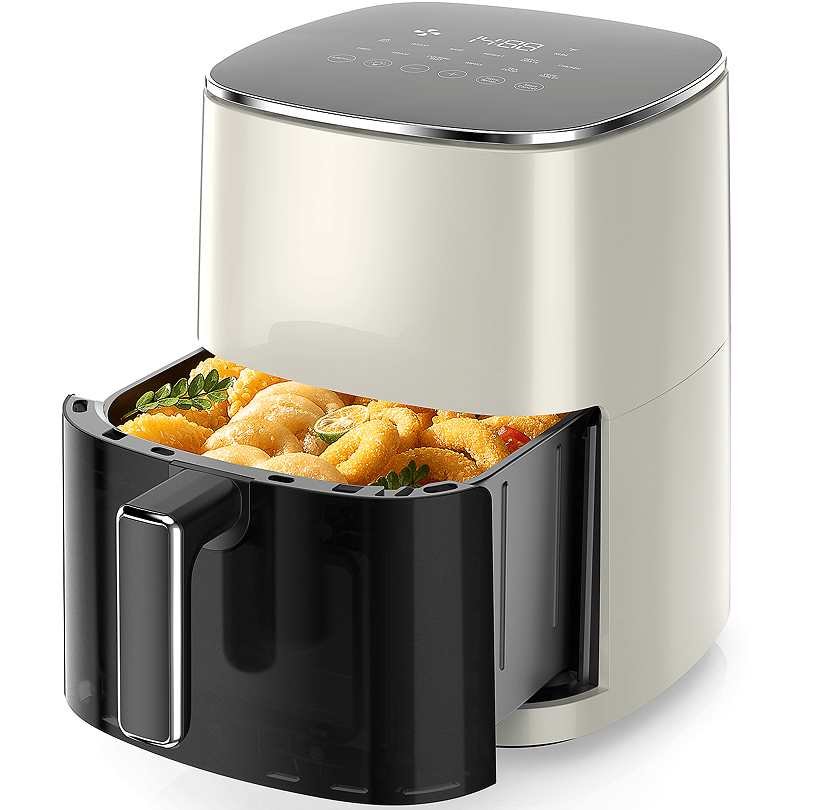 W2201P241267 6L Smart Oil-Free Steamer Air Fryer - 12-in-1 Air Roast, Fry, Reheat, Dehydrate - Low-Fat Cooking - 1700W Electric Oven - Non-Stick Cooker