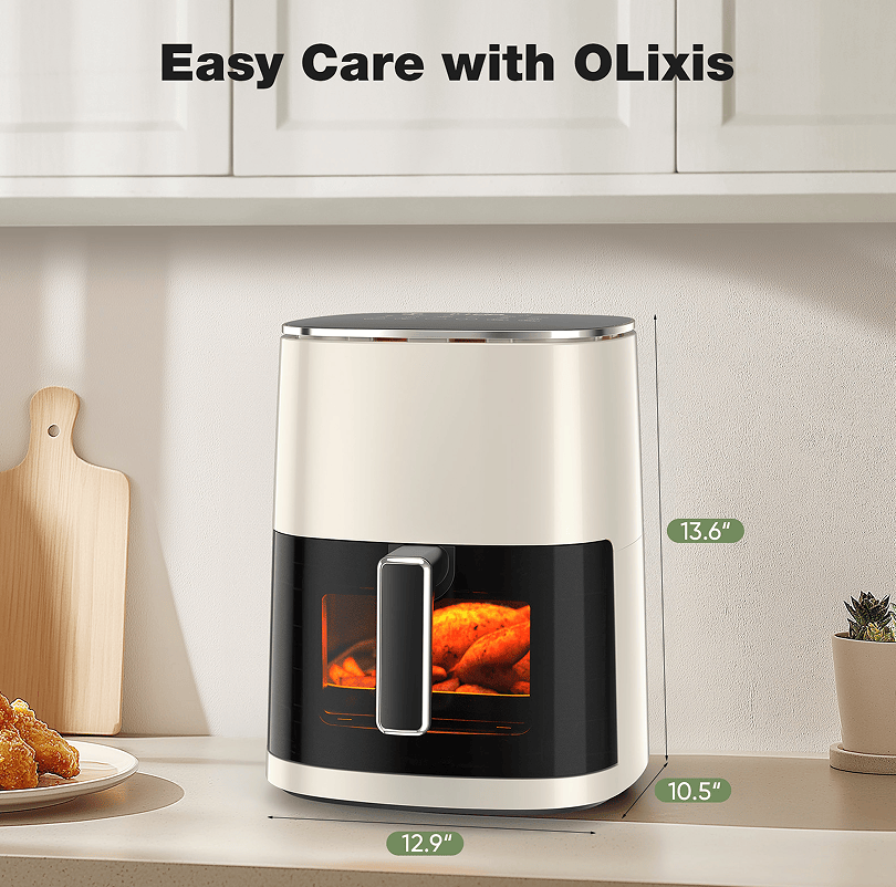 W2201P241267 6L Smart Oil-Free Steamer Air Fryer - 12-in-1 Air Roast, Fry, Reheat, Dehydrate - Low-Fat Cooking - 1700W Electric Oven - Non-Stick Cooker