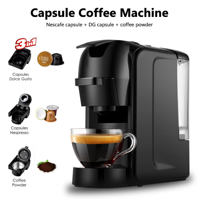 Multi-function Capsule Coffee Machine - PSST511 | Fully Automatic 3in1 Nespresso, Dolce Gusto, Coffee Powder