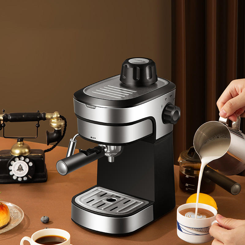 PSCM6910 Semiautomatic High-Pressure Steam Integrated Coffee Machine | Espresso Extraction and Milk Foaming | Touchscreen Display | Home and Commercial Use