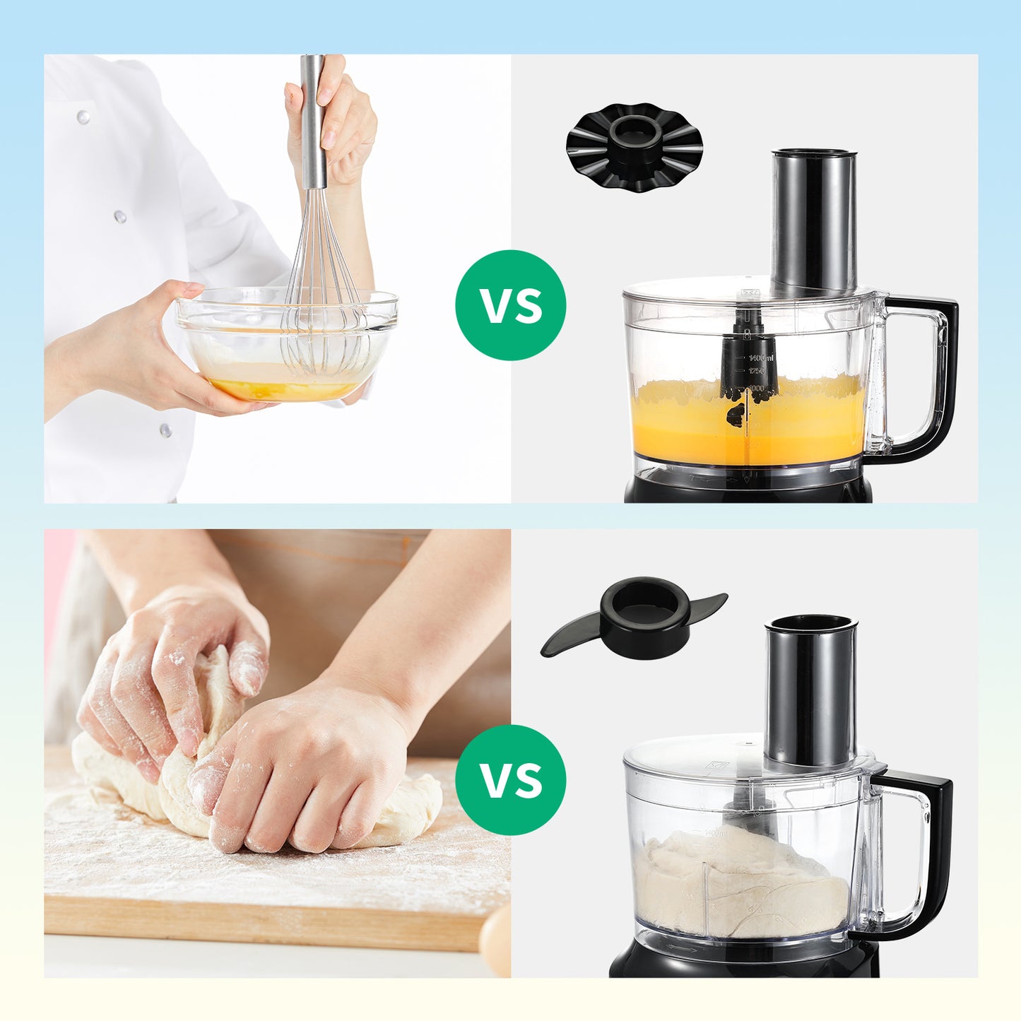 Multifunctional 600W 10Cup Food Processor Chef Machine - Compact & Classic Blender