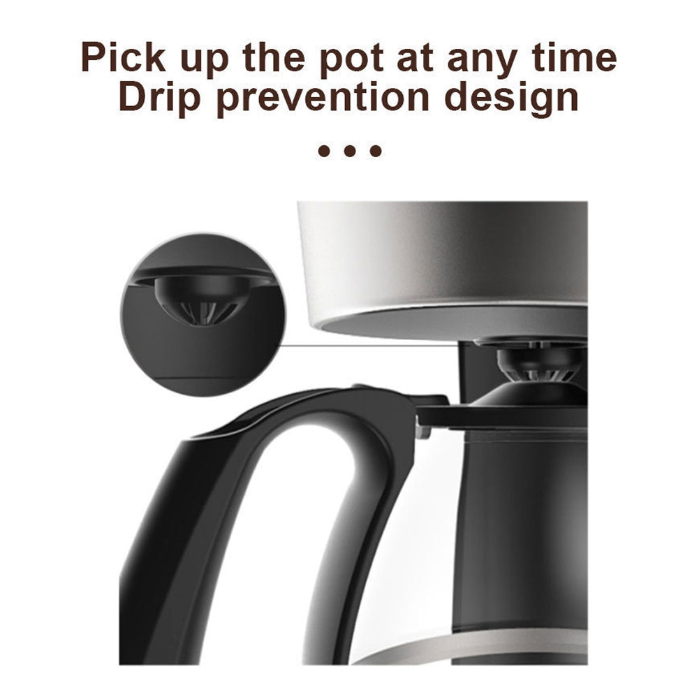 650w Automatic Drip Coffee Maker 750ml | Large Capacity Espresso Machine for Beginners | Thermostatic Base | EU Plug